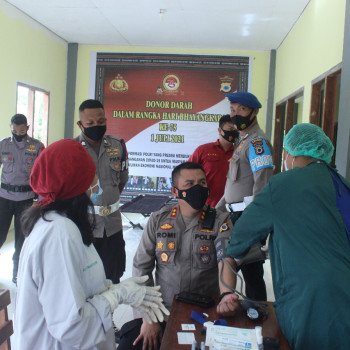 Songsong hari Bhayangkara ke-75 tahun 2021, Polres Kepulauan Tanimbar Giat Donor Darah