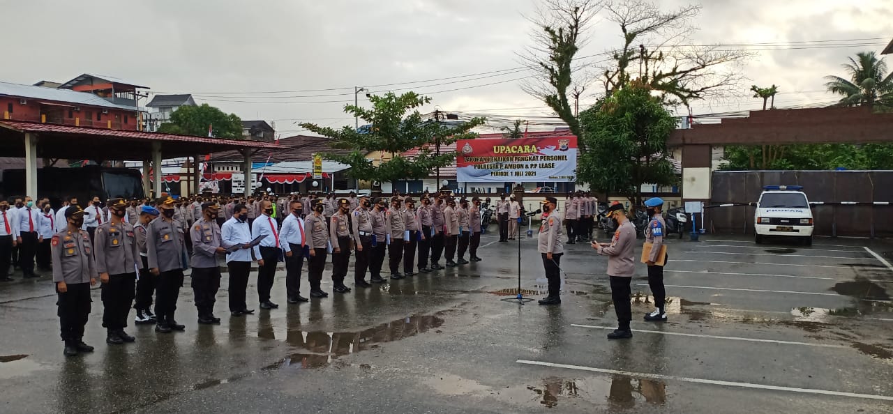 Kapolresta P. Ambon pimpin Apel Pagi Personil Polresta P. Ambon & P. P. Lease