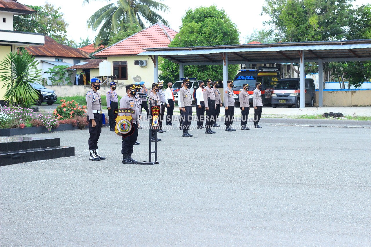 Waka Polres Kepulauan Tanimbar Pimpin Apel pagi dan jelaskan agenda Giat serta Jukrah tugas Polres