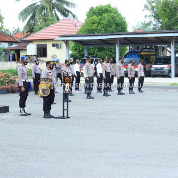 Waka Polres Kepulauan Tanimbar Pimpin Apel pagi dan jelaskan agenda Giat serta Jukrah tugas Polres