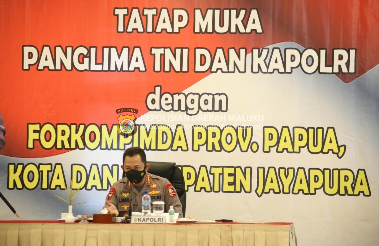 Pimpin Rapat Forkopimda Jayapura, Kapolri Tekankan Kesiapan PON dan Penanganan Covid-19