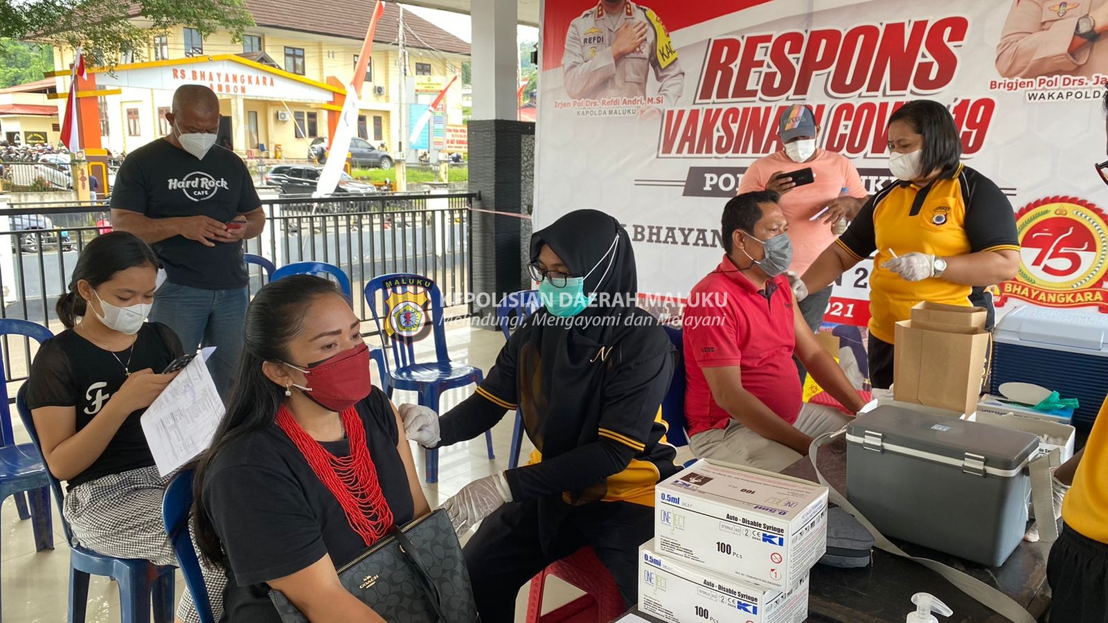 283 Orang Warga Datangi Gerai Vaksinasi Presisi Polda Maluku