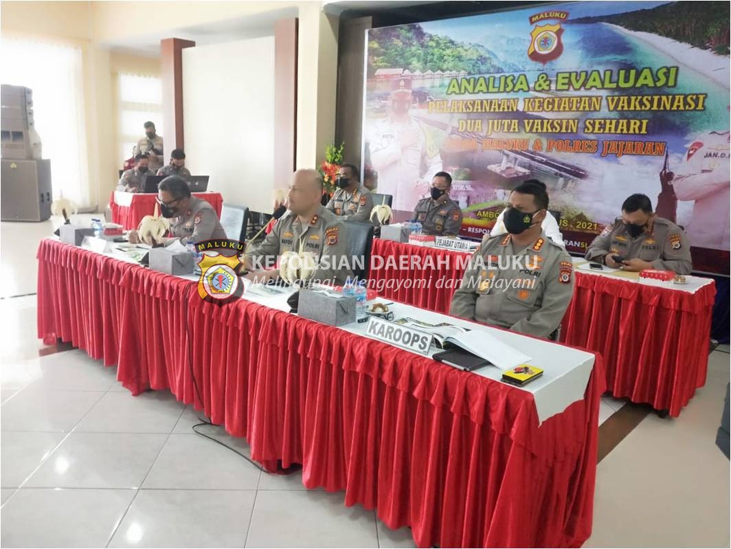 Evaluasi Vaksinasi Covid-19, Kapolda Maluku Minta Personil Berperan Aktif