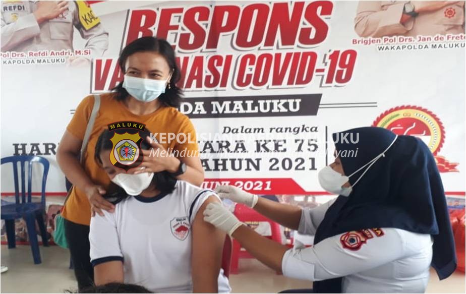 389 Orang Kembali Divaksin Polda Maluku