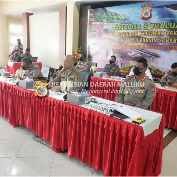 Evaluasi Vaksinasi Covid-19, Kapolda Maluku Minta Personil Berperan Aktif