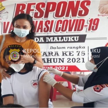 389 Orang Kembali Divaksin Polda Maluku