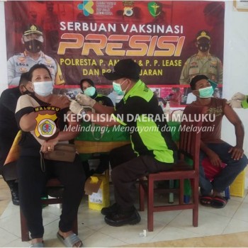 Vaksinasi Mobile Polda Maluku Suntik 342 Warga Alang dan Liliboy