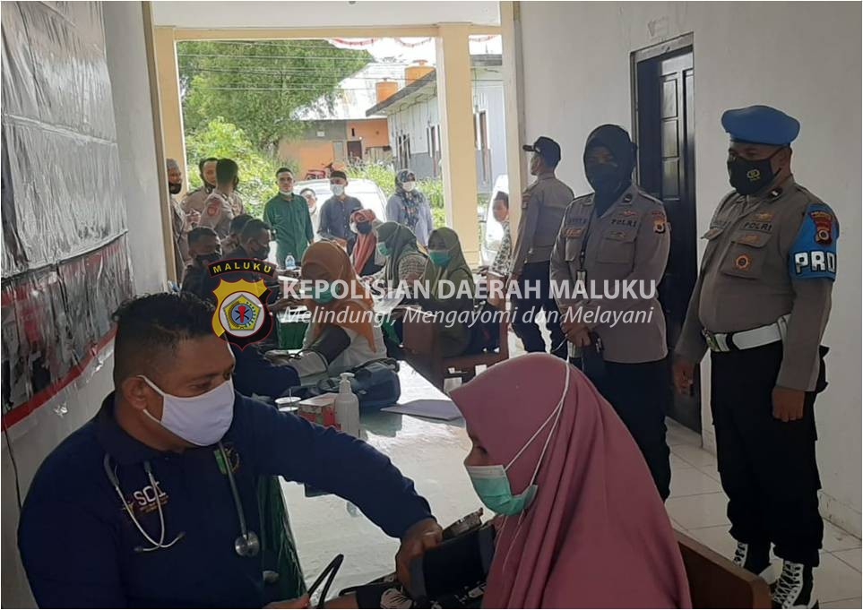 399 Orang Divaksinasi Polda Maluku di Dua Tempat Berbeda