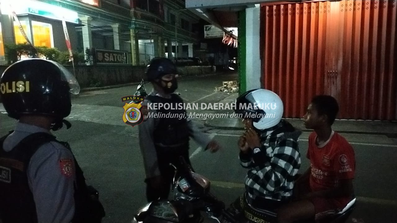 Patroli KRYD Malam hari rutin dilaksanakan personil Sat Samapta Polres Tanimbar