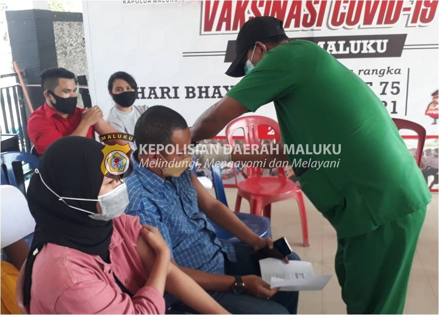 193 Warga Kembali Divaksinasi Polda Maluku