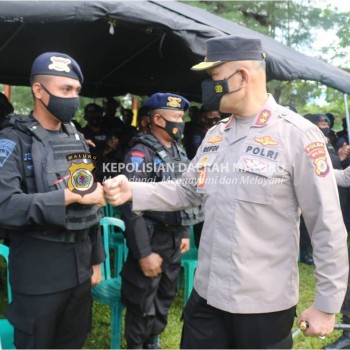 Kapolda Maluku Bekali 210 Personil Brimob yang Amankan PON Papua