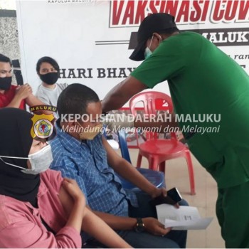 193 Warga Kembali Divaksinasi Polda Maluku