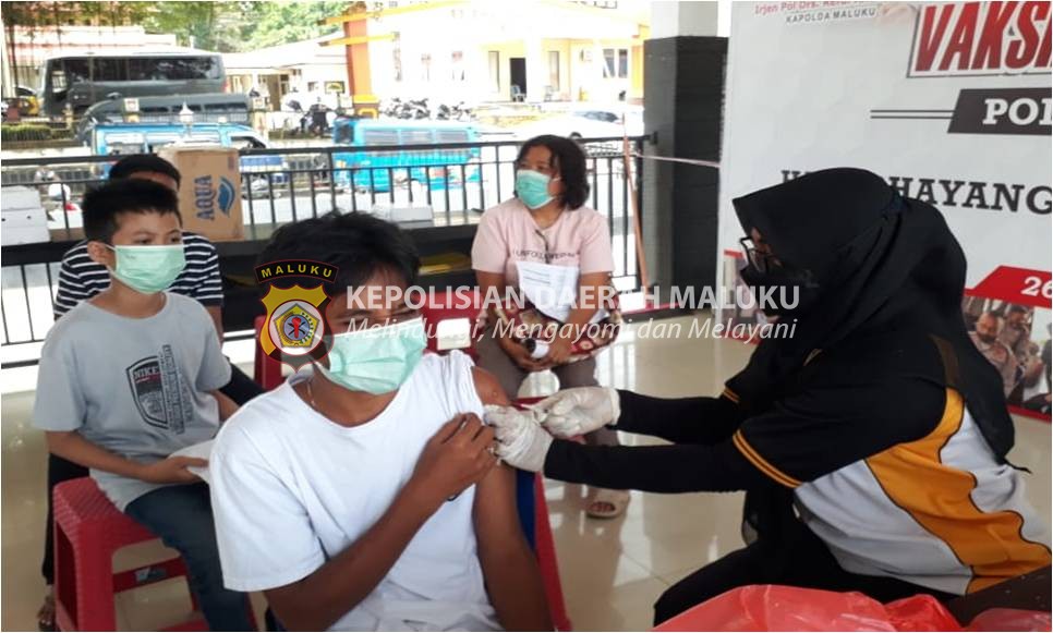 Vaksinasi Merdeka Polda Maluku Diikuti 261 Orang