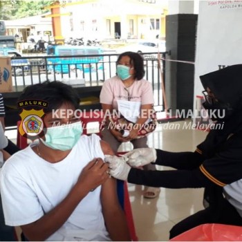 Vaksinasi Merdeka Polda Maluku Diikuti 261 Orang