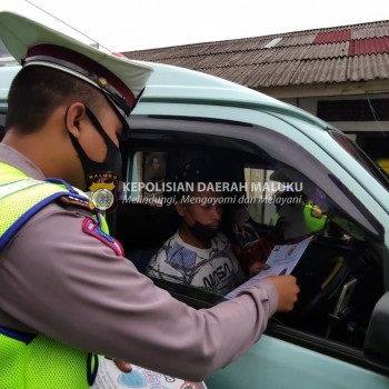 Giat Ops Patuh Polres Kep. Tanimbar hari kedua, Satgas Preventif kembali tegur 5 Pelanggar secara hukum