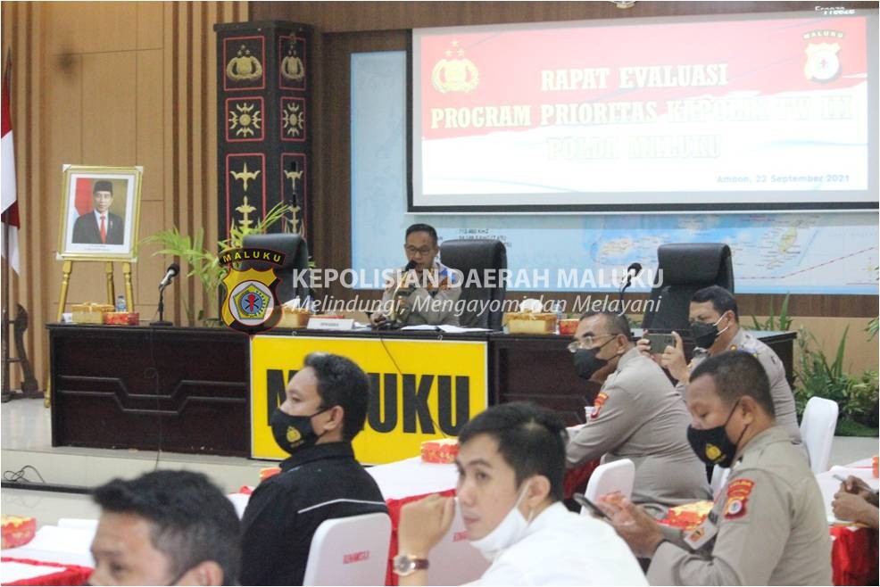 Polda Maluku Rapat Evaluasi Program Prioritas Kapolri