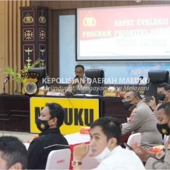 Polda Maluku Rapat Evaluasi Program Prioritas Kapolri