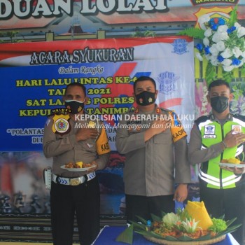 Polres Kep. Tanimbar raih juara I Sistem Pelaporan IRSMS dalam HUT Lantas yang ke-66 tahun 2021 Pold