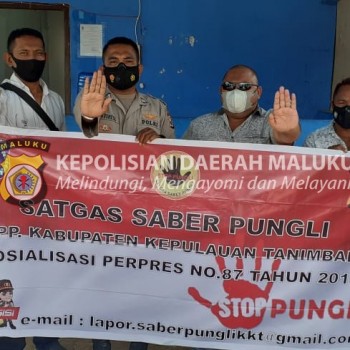 Giat Sosialisasi Saber Pungli kembali digelar personil Sat Binmas Polres Kep. Tanimbar, cegah Prakte