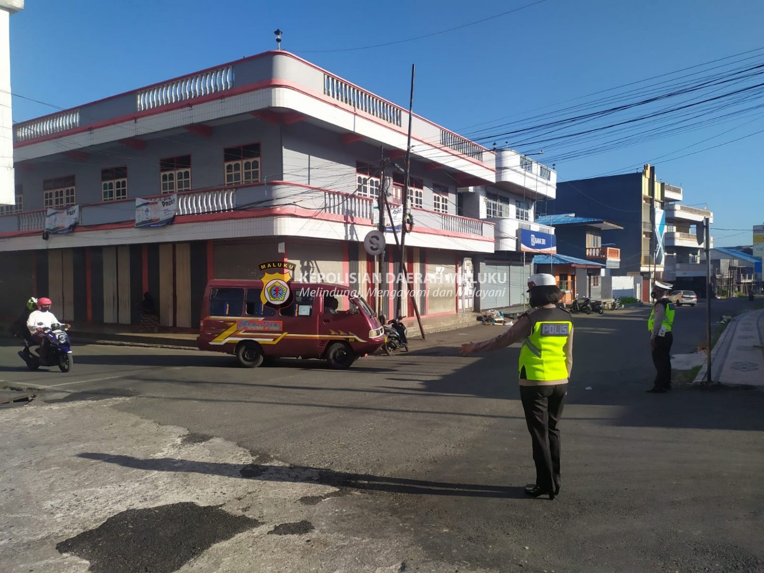 Cegah Laka Lantas, Sat Lantas Polres Kep. Tanimbar ruti Gatur Pagi