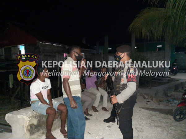 Jaga Kamtibmas Kondusif Malam Hari : Sat Sabhara Polres Kepulauan Aru