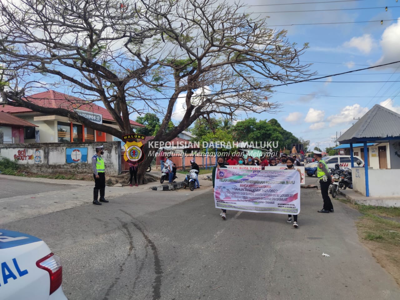 Sat Lantas Polres Tanimbar kawal arus lalu lintas giat kampus rumpun Lelemuku Saumlaki