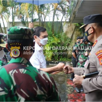 Kapolda Maluku Ikut Menjemput Menteri Marves, Perhubungan dan KKP