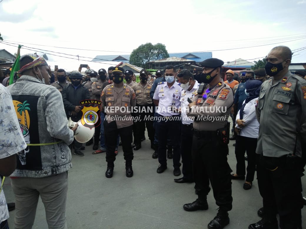 Polres Tual Amankan Aksi Unjuk Rasa APPK Kota Tual dan OKP Cipayung