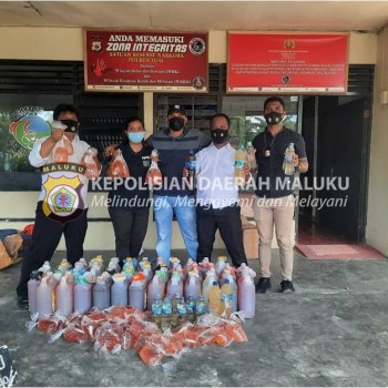 1.109 Liter Miras Jenis Sopi Diamankan Polres Tual