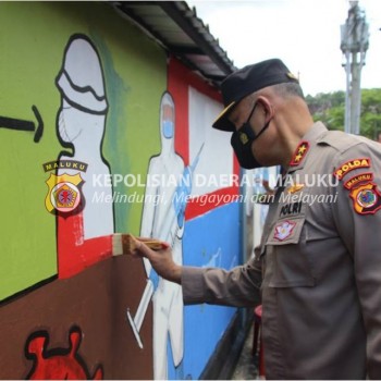 Bhayangkara Mural Festival Resmi Dimulai, Dibuka Kapolri dan Kapolda Maluku