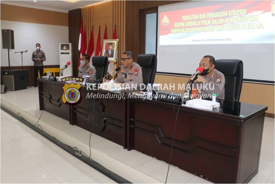 Dibuka Wakapolda Maluku, Tim Sespim Lemdiklat Polri Gelar Penelitian