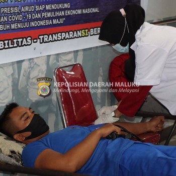 Peringati HUT Ke-71 Airud Tahun 2021, Satpolairud Polres Buru Gelar Donor Darah