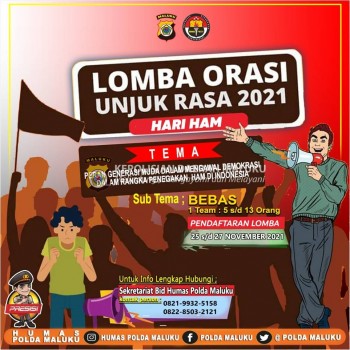 Polda Maluku Gelar Lomba Orasi Unjuk Rasa Peringati HAM