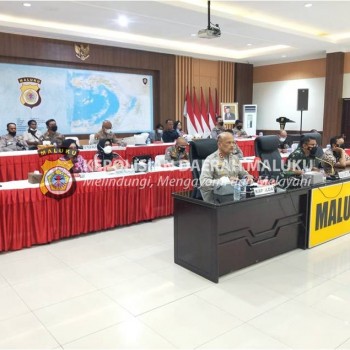 Jelang Nataru, Kapolda Maluku Rakor Lintas Sektoral Bersama Kapolri