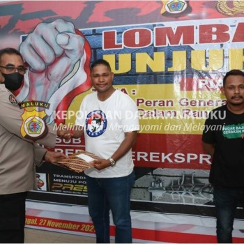 SBSI Juara Lomba Orasi Unras Polda Maluku 2021