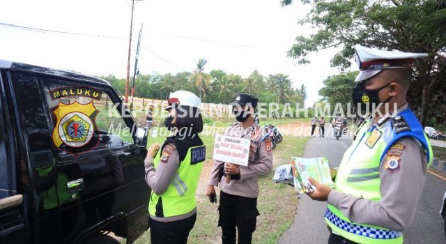 Hari kesepuluh Operasi Zebra Siwalima 2021, Polres Tanimbar terus lakukan Penindakan dan Preemtif tekan Pelanggaran lalu lintas