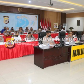 Wakapolda Maluku Rapat Anev Vaksinasi Bersama Wakapolri