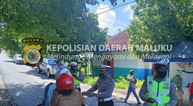 Action nyata Polres Tanimbar gelar kegiatan Operasi Kepolisian Simpatik Siwalima 2021 dihari pertama