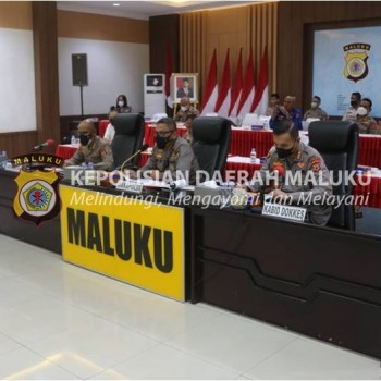 Wakapolda Maluku Evaluasi Lanjutan Vaksinasi Bersama Wakapolri