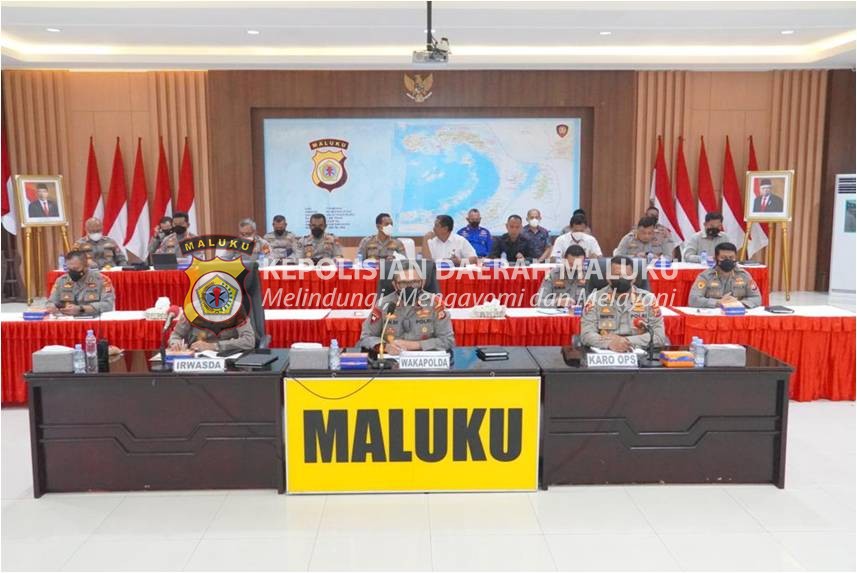 Wakapolda Maluku Ikut Rapat Percepatan Vaksinasi Bersama Irwasum Polri