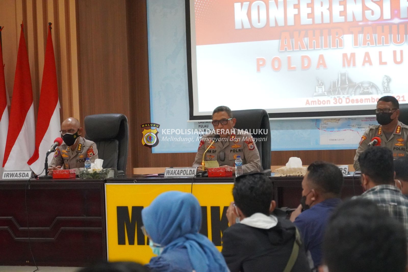 Polda Maluku Refleksi Akhir Tahun 2021, Indeks Kejahatan Menurun