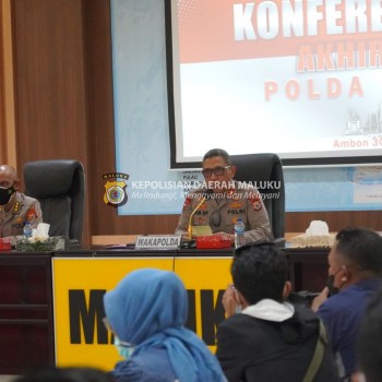 Polda Maluku Refleksi Akhir Tahun 2021, Indeks Kejahatan Menurun