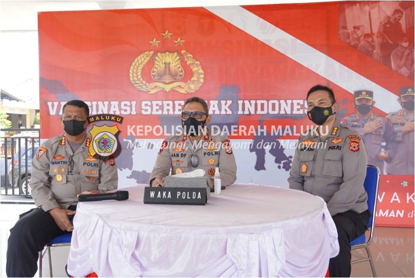 Irwasum Polri Tinjau Vaksinasi Secara Virtual, Dihadiri Wakapolda Maluku