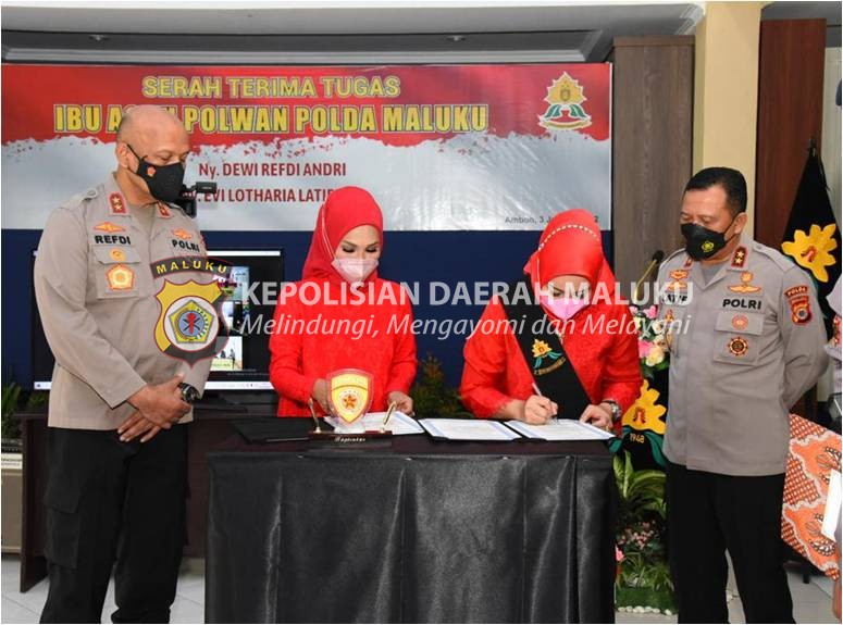Polda Maluku Gelar Serah Terima Tugas Ibu Asuh Polwan