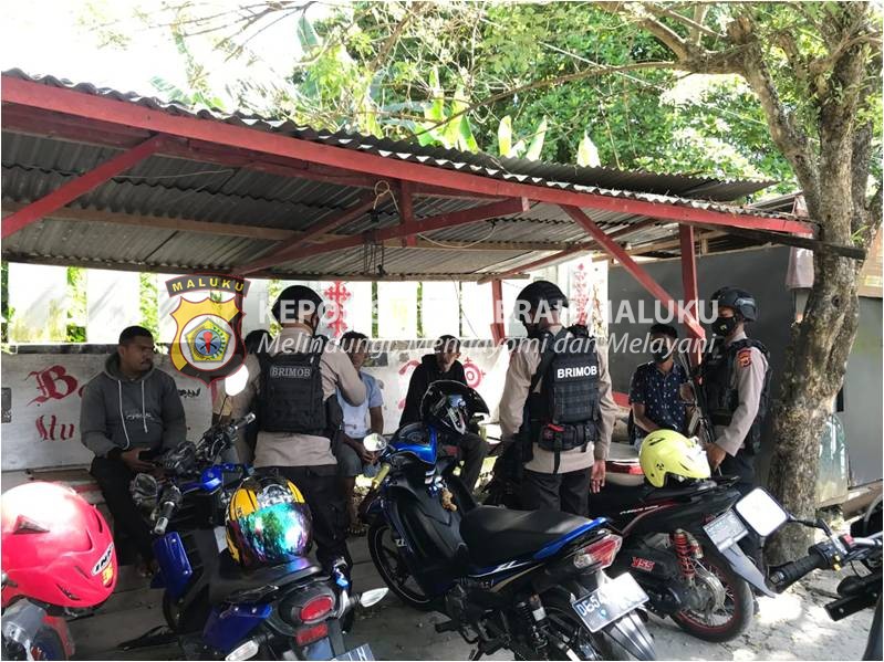 Jaga Keamanan Kota Ambon, Brimob Maluku Laksanakan Patroli Harkamtibmas