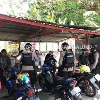 Jaga Keamanan Kota Ambon, Brimob Maluku Laksanakan Patroli Harkamtibmas