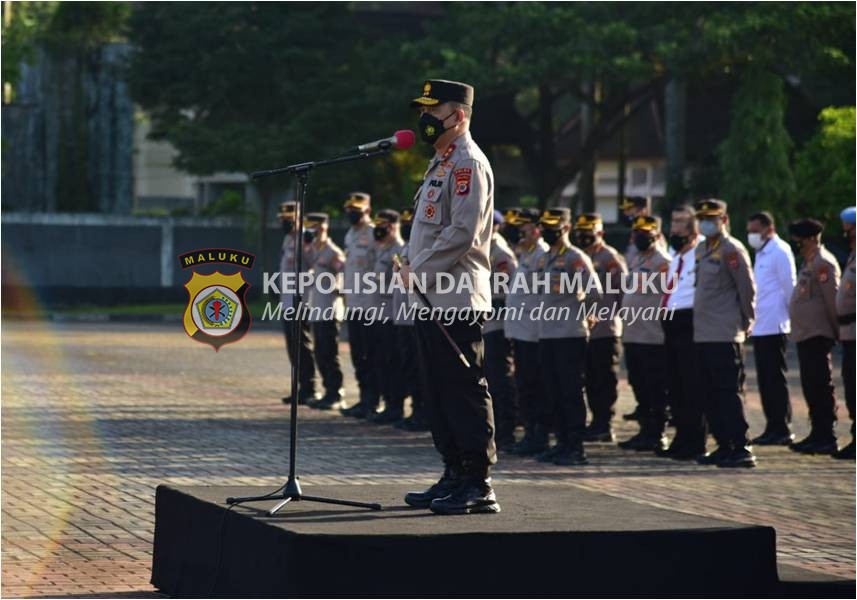 Perdana Pimpin Apel Pagi, Kapolda Maluku Kembali Ingatkan Pengawalan Investasi