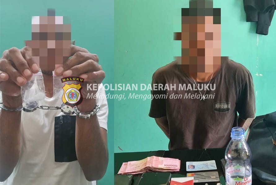 DUA PELAKU PENYALAHGUNAAN NARKOTIKA JENIS SABU DIRINGKUS OLEH DITRESNARKOBA POLDA MALUKU