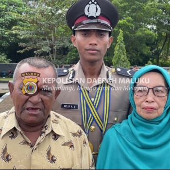 Pelantikan Bintara Polri Polda Maluku, Anak Buruh Pelabuhan Rangking 1