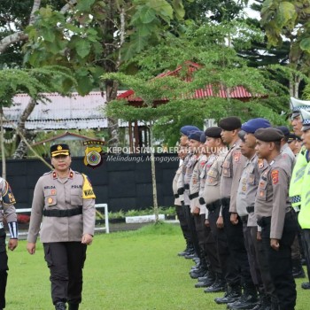 Apel Gelar Pasukan Operasi Patuh Salawaku 2023, Dengan Tema Patuh Dan Tertib Berlalulintas Cermin Moralitas Bangsa Di Wilkum Polres SBB